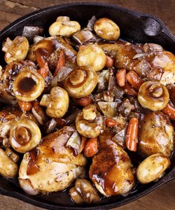 Ricetta Pollo ai Funghi in Padella