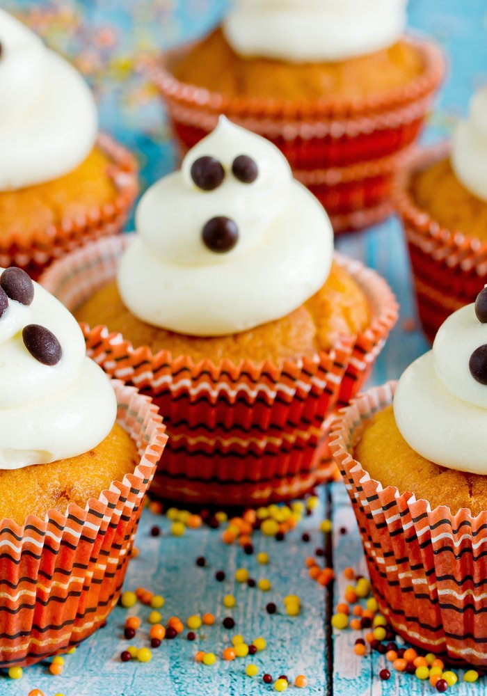 Ricetta Cupcake Fantasmini di Halloween alla Zucca