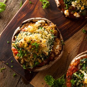 Funghi Ripieni Gratinati al Forno