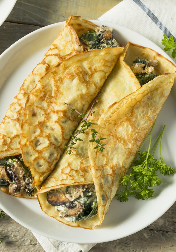 Ricetta Crepes Ricotta e Funghi