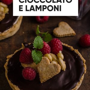 Crostatine al Cioccolato e Lamponi