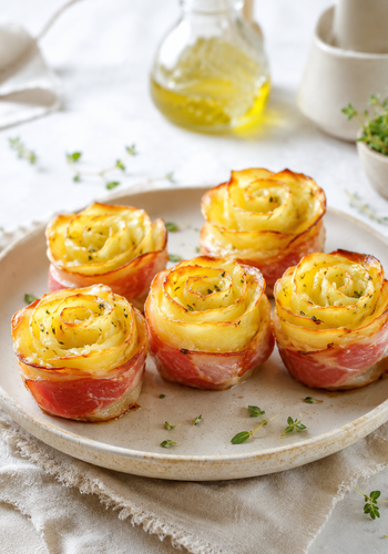Ricetta Rose di Patate e Bacon al Forno