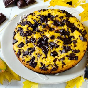 Torta alla Zucca con Pezzi di Cioccolato