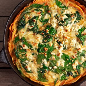 Torta Salata con Spinaci e Ricotta in Crosta di Patate