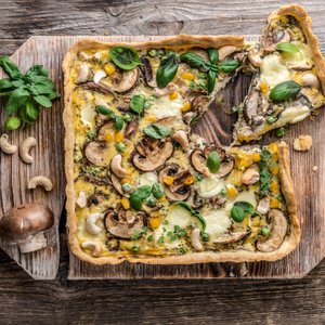 Torta Salata Vegana ai Funghi
