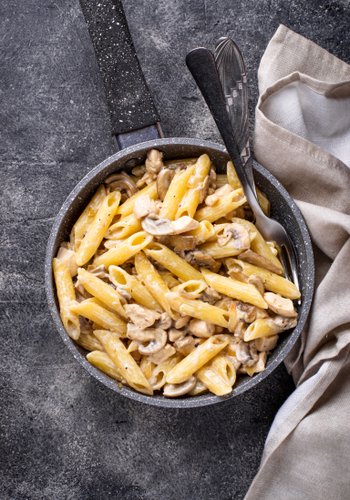 Ricetta Penne Cremose alla Ricotta e Funghi