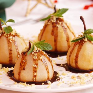 Pere Cotte con Salsa al Caramello e Caffè