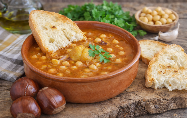 Ricetta Zuppa di Ceci e Castagne