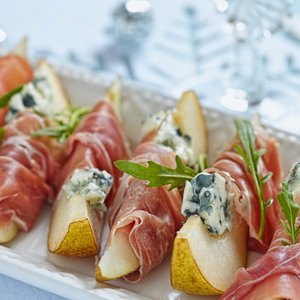 Pere al Gorgonzola e Prosciutto Crudo
