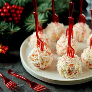 Polpette di Formaggio e Polpa di Granchio