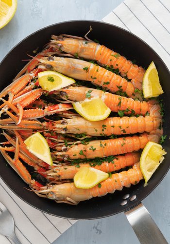 Ricetta Scampi in Padella