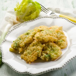 Frittelle di Porri e Lattuga
