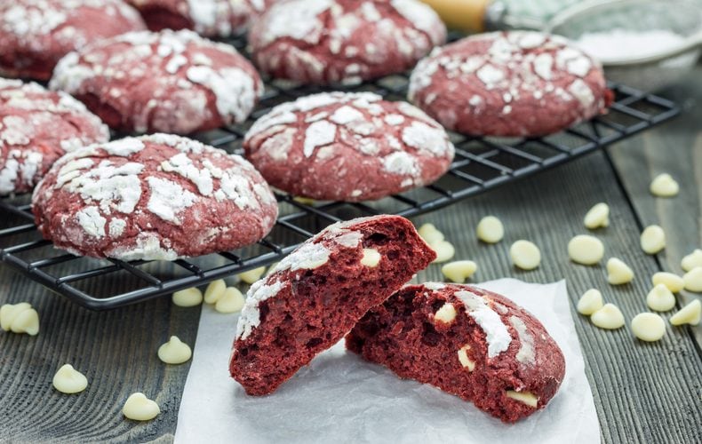 Ricetta Red Velvet Crinkle Cookies