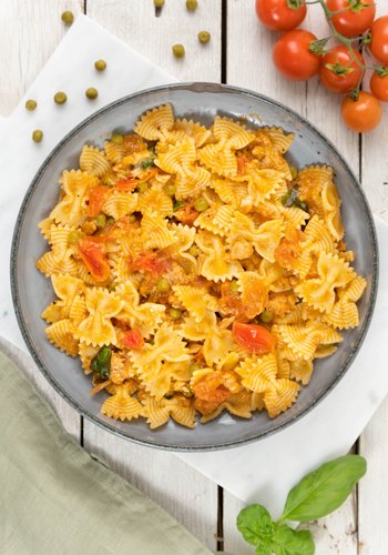 Ricetta Pasta Tonno e Piselli al Pomodoro