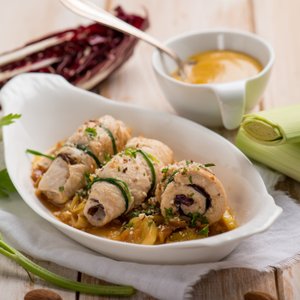 Involtini di Pollo Radicchio e Porri