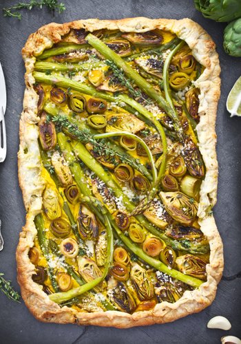 Ricetta Torta Salata Asparagi e Carciofi