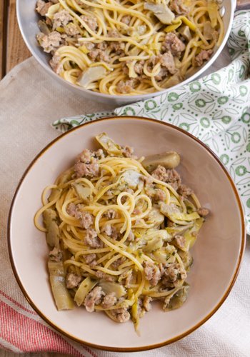 Ricetta Pasta Carciofi e Salsiccia