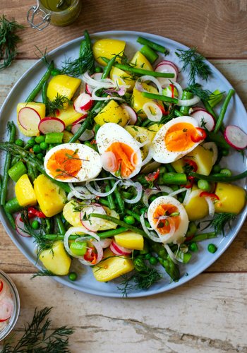 Ricetta Insalata Estiva di Patate con Fagiolini e Asparagi