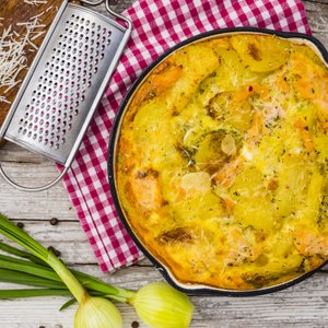 Frittata di Patate e Salmone