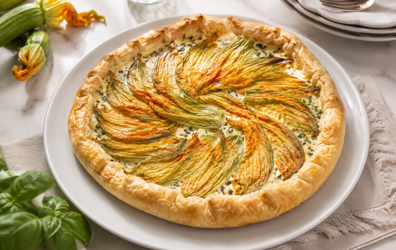 Ricetta Torta Salata ai Fiori di Zucca