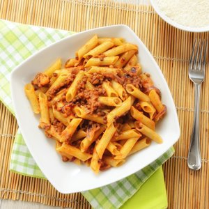 Pasta con Lenticchie e Salsa di Zucca