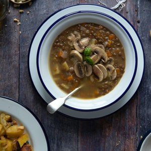 Zuppa di Lenticchie e Funghi