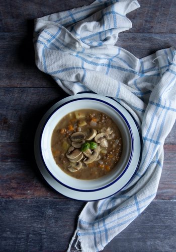 Ricetta Zuppa di Lenticchie e Funghi