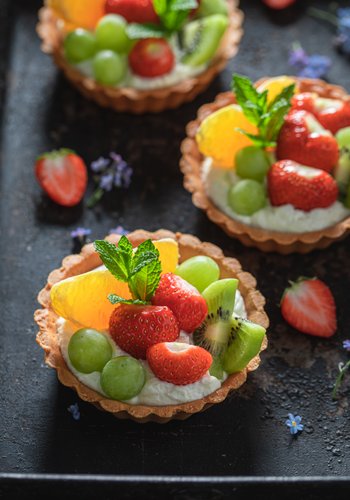 Ricetta Pasticcini Vegani Crema e Frutta