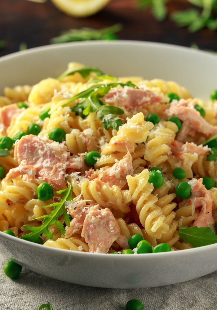 Ricetta Fusilli Salmone e Piselli