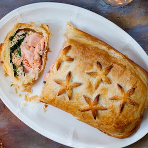 Salmone in Crosta con Spinaci