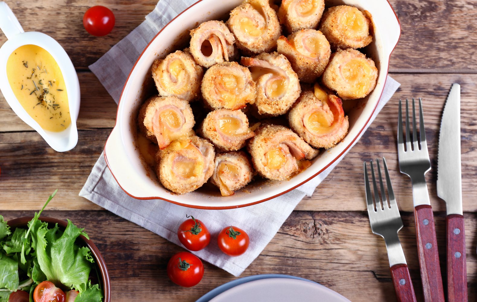 involtini di pollo impanati in padella