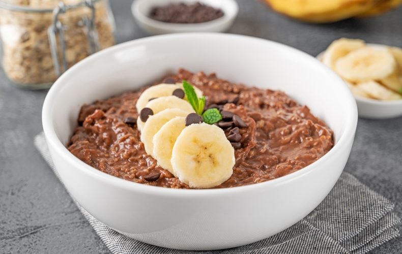 Ricetta Porridge Fit Avena Banana Cacao