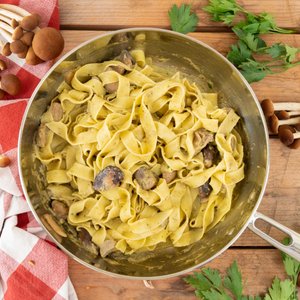 Tagliatelle ai Funghi Cremose Senza Panna