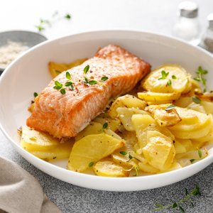 Salmone e Patate in Friggitrice ad Aria