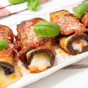 Involtini di Melanzane con Asiago e Basilico