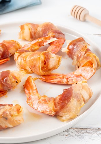 Ricetta Gamberoni Avvolti nella Pancetta