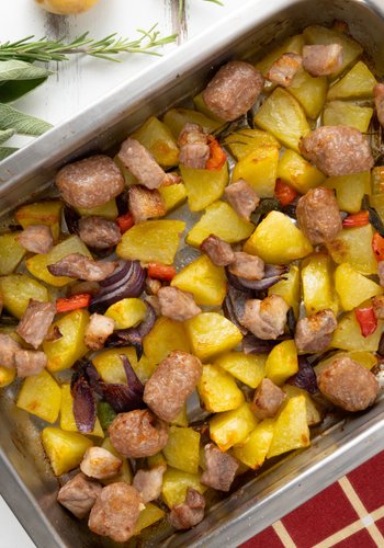 Ricetta Spiedini Scomposti al Forno con le Patate