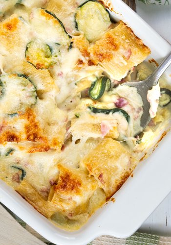 Ricetta Pasta al Forno Bianca con Zucchine