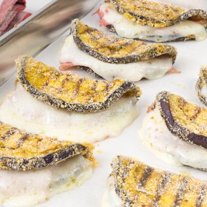 Melanzane a Portafoglio con Prosciutto e Formaggio al Forno