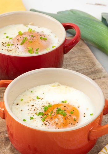Ricetta Uova Soufflé, Uova in Cocotte ai Porri