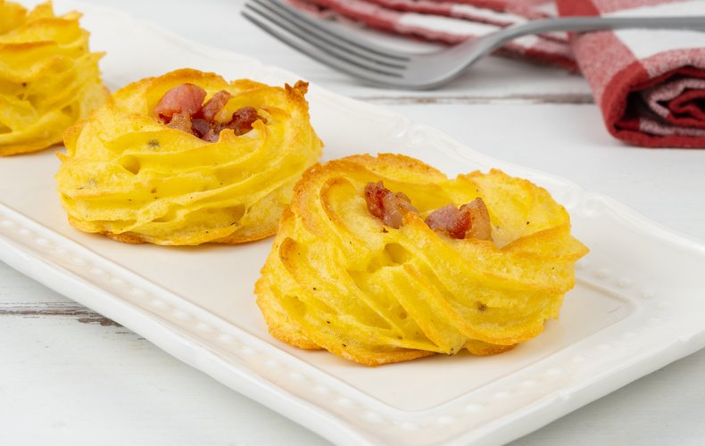 Ricetta Nidi di Patate al Forno