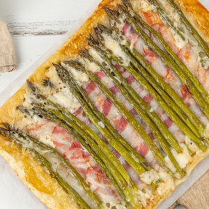 Torta Salata Rovesciata Asparagi e Pancetta