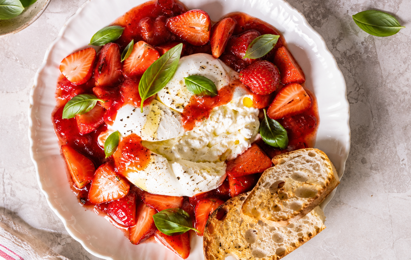 Burrata con Fragole
