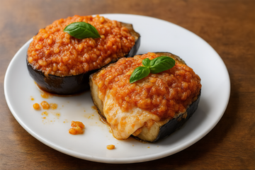 Ricetta Melanzane Ripiene di Riso con Cuore Filante