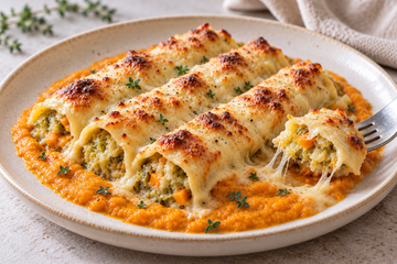 Ricetta Cannelloni di Verza e Porri con Salsa di Zucca