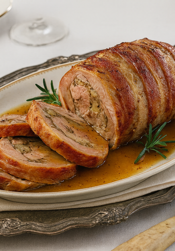 Ricetta Rotolo di Vitello alle Castagne