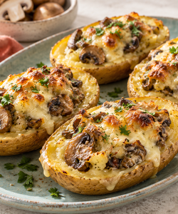 Ricetta Barchette di Patate ai Funghi
