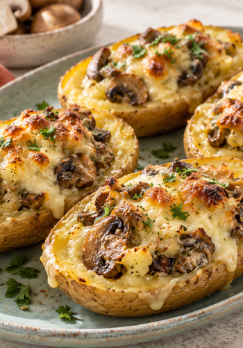 Ricetta Barchette di Patate ai Funghi