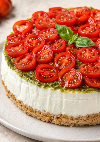 Ricetta Cheesecake Salata Pesto e Pomodorini