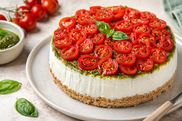 Ricetta Cheesecake Salata Pesto e Pomodorini